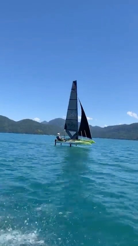 IFLY15 coaching with catamaran sailors with good sailing skills on beach catamarans and iFLY Summer Games 2022.
Foiling does not need to be complicated. Keep it simple! Flying the iFLY basically by maisheet and steering. Cunningham, mast rotation & optional foil controls just pulled under the trampoline 🚀
.

#iFLYfoiling #iFLYsail #sailing #TheNewFoilingGeneration #iFLYpower #loyaltothefoil #foiler #sail #iFLY #ifly15 #FoilingCatamaran #Foiling #Catamaran #Foil #Hydrofoil #foilinggeneration #sailfast #zeilen #voile